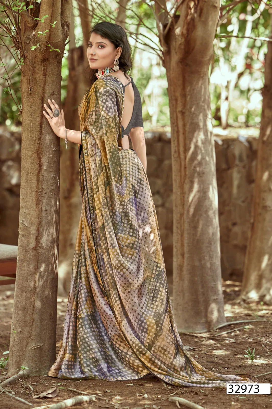 Shwetashri Vol 3 By Vallabhi Chiffon Printed Saree Exporters In India

